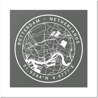 Rotterdam Map Posters and Art